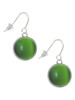 Round - Imitation Cat's Eye - Green - French Earrings