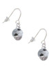 3-D Enamel Soccerball Spinner French Earrings