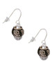 Chinese Pattern on Black Spinners French Earrings