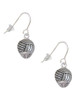 Silver Tone Volleyball Spinner French Earrings