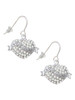 Believe Banner on Clear Crystal Heart French Earrings