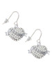 Big Sister Banner on Clear Crystal Heart French Earrings