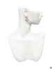 Lil Sister Banner on Pink Crystal Heart French Earrings