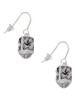 Antiqued Plumeria Flowers Spinner French Earrings