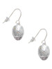 Silver Tone Barrel with AB Clear Crystal Stars Spinner French Earrings