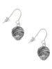 Silver Tone Feather Spinner French Earrings