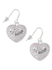 Big Sister Rock on AB Crystal Heart French Earrings