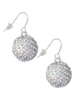 Large Super Sparkle Crystal Clear AB Volleyball French Earrings