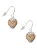 Light Brown Crystal Sparkle Spinner French Earrings