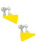 Acrylic 3/4" Yellow Megaphone Clip On Earrings