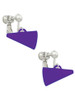 Acrylic 3/4" Purple Megaphone Clip On Earrings