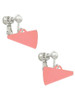 Acrylic 3/4" Pink Megaphone Clip On Earrings