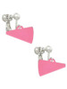 Acrylic 3/4" Hot Pink Megaphone Clip On Earrings