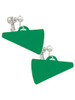Acrylic 1.25" Green Megaphone Clip On Earrings
