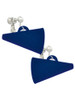 Acrylic 1.25" Navy Megaphone Clip On Earrings