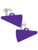 Acrylic 1.25" Purple Megaphone Clip On Earrings