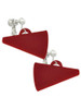 Acrylic 1.25" Maroon Megaphone Clip On Earrings