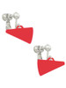 Acrylic 3/4" Red Megaphone Clip On Earrings
