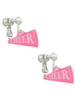Acrylic 3/4" Hot Pink Cheer Megaphone Clip On Earrings