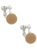 Acrylic 1/2" Disc Gold Tone Clip On Earrings