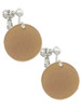 Acrylic 7/8" Disc Gold Tone Clip On Earrings