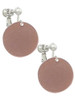 Acrylic 7/8" Disc Rose Gold Tone Clip On Earrings