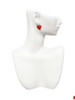 Resin Red Puffy Heart Clip On Earrings