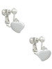 Small 2-D Puffy Heart Clip On Earrings