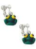 Resin Big Eyed Frog Clip On Earrings