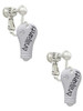 Resin Brilliant Light Bulb Clip On Earrings