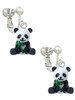 Resin Panda Bear Clip On Earrings