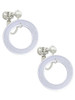 Acrylic 7/8" Ring Imitation Pearl Clip On Earrings