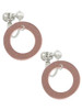 Acrylic 7/8" Ring Rose Gold Tone Clip On Earrings