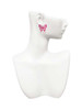 Acrylic Medium Cut Out Butterfly Magenta Clip On Earrings