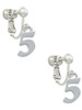 Number - 5 - Clip On Earrings