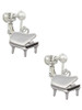 Piano Clip On Earrings