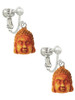 Resin Buddha Head Clip On Earrings
