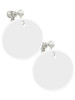 Acrylic 1 1/8" Disc Imitation Pearl Clip On Earrings