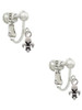 Mini Fleur de Lis Clip On Earrings