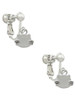 Mini Cat Face with Whiskers Clip On Earrings