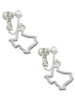 Texas Outline Clip On Earrings