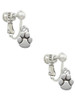 Mini Rounded Paw Clip On Earrings