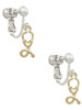 Gold Tone Stethoscope Clip On Earrings