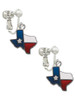 Texas - Lone Star Glass Clip On Earrings