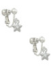 Mini Star with Clear Crystal Clip On Earrings