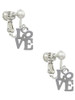 Mini Love in Square Clip On Earrings