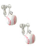 Resin 1/2" Baseball Clip On Earrings