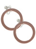 Acrylic 1 1/2" Ring Rose Gold Tone Clip On Earrings