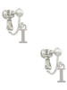 Small Greek Letter - Iota - Clip On Earrings