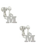 Small Greek Letter - Mu - Clip On Earrings